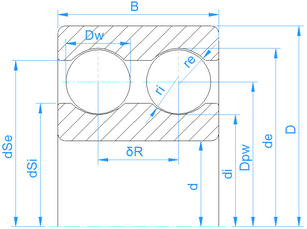 Ball bearing contour Royalty Free Vector Image